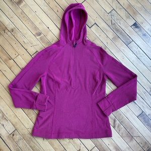 Zella magenta pink half zip hooded running sweater!